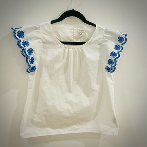 J. Crew Top with Embroidery